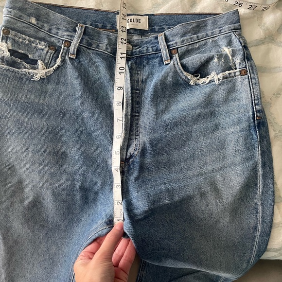AGOLDE 90's Pinch Waist Lineup Jaime Wash Vintage Distressed Ripped {$198} Sz 31 - Picture 11 of 13